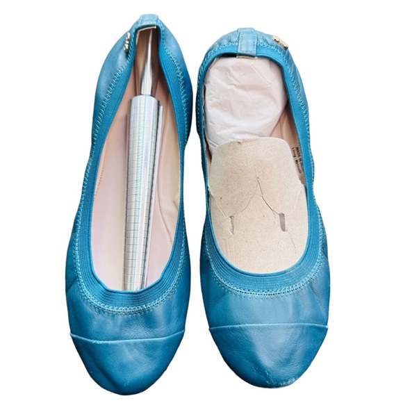 COLE HAAN - Eldridge Ballet Flats, tone on tone Teal, Size: 8 - Picture 12 of 14